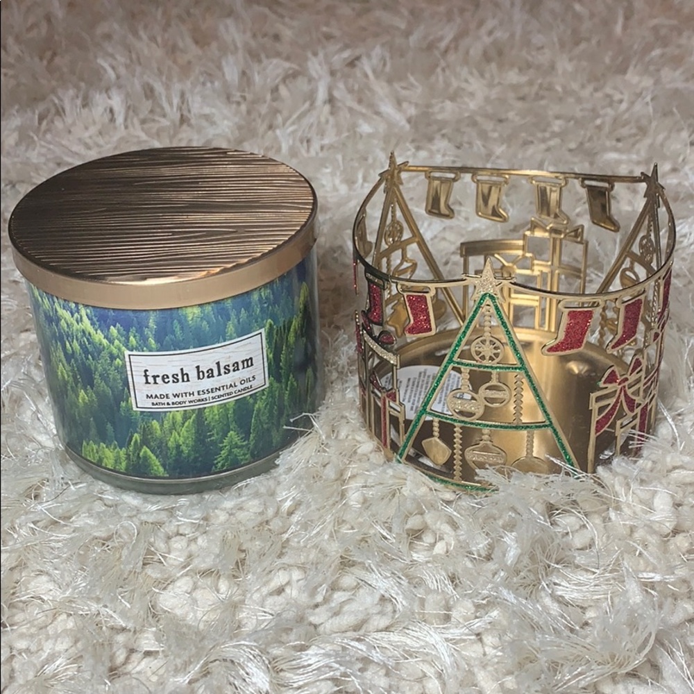 Fresh Balsam 3 wick candle + holder